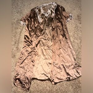Women’s brown lingeries dress and silky robe with buttons size medium